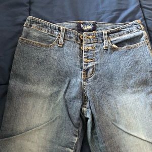 Angels stretch jeans, straight, cropped